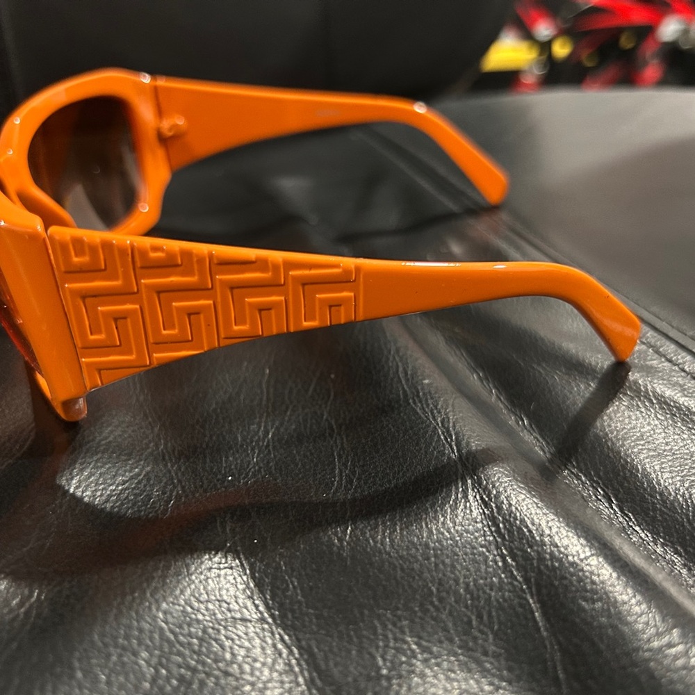 Orange Rectangular Sunglasses - image 4